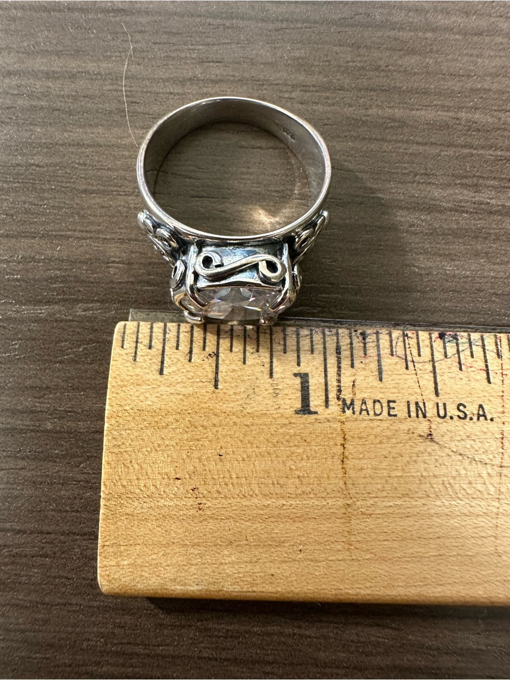Silpada Silver Ring with Large Clear Stone - Picture 4 of 7